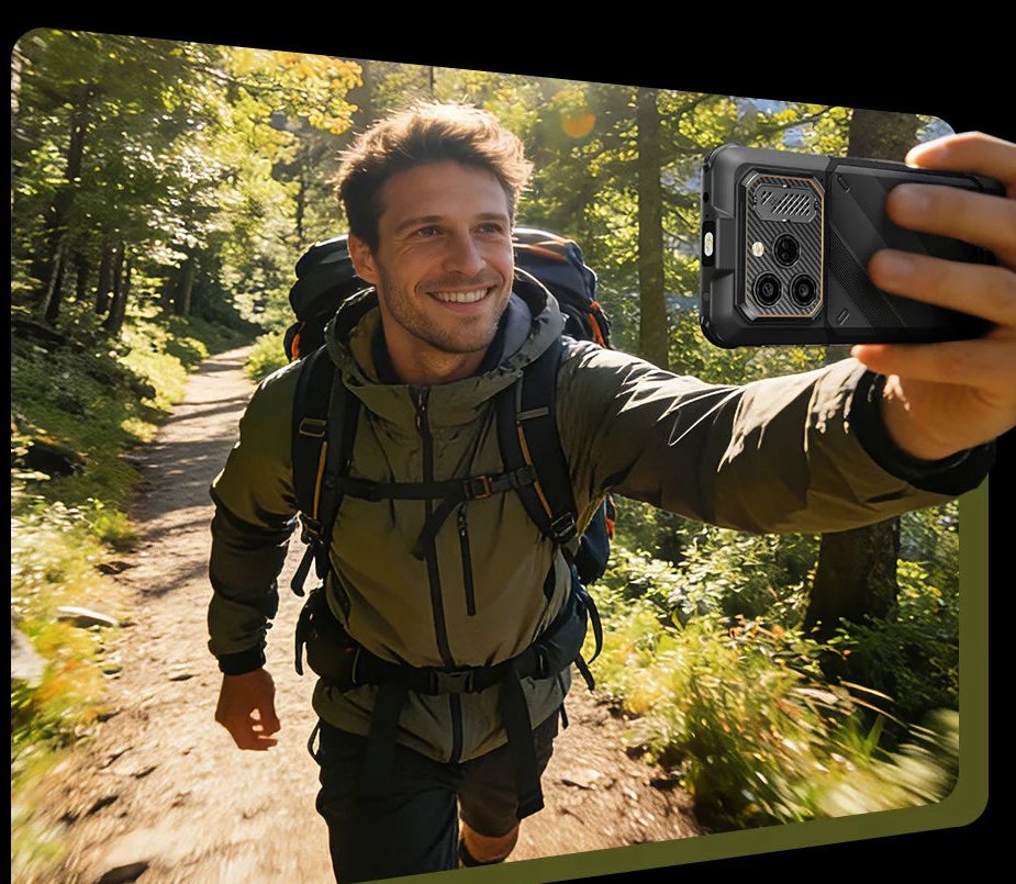 Handset in use outdoors in daylight